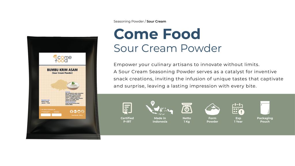 Product Comefood Seasoning Powder Sour Cream Mutiara Gemilang