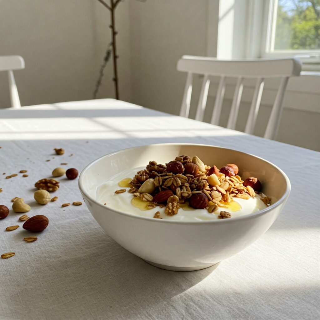 Granola, Kacang, Yoghurt