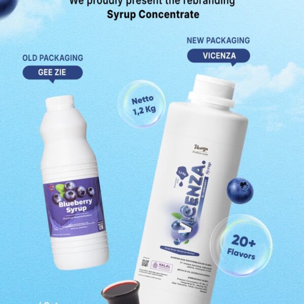 Vicenza Syrup Concentrate Rebranding Gee Zie Syrup Okt 2025