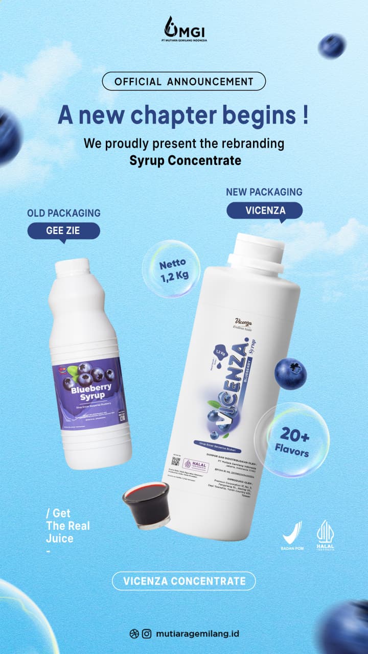 Read more about the article Vicenza Syrup, Babak Baru Dimulai: “Gee Zie” Syrup Resmi Berubah Menjadi “Vicenza” Syrup
