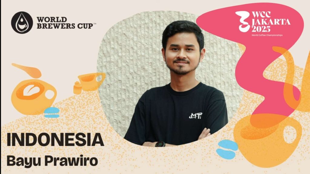 Bayu Prawiro, barista Indonesia, yang menjadi juara dua World Brewers Cup 2025 di Jakarta