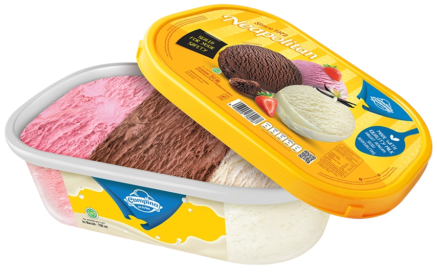Es Krim NEAPOLITAN 350 ML - Campina.co.id