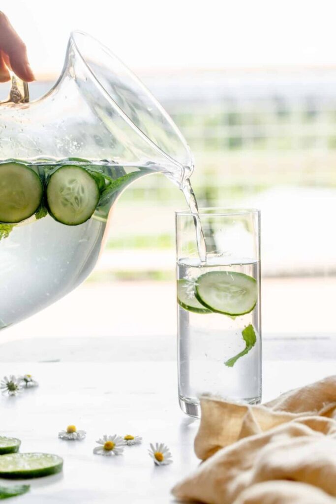 Cucumber-Mint-Water - foodfaithfitness.com
