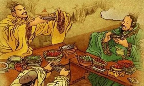 Individual dining in ancient China Photo, Snapshot of Sina Weibo