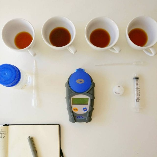 Measuring TDS with a Refractometer. Credit - Gonçalo B. Duarte